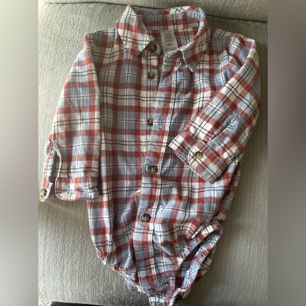 Carter’s 9M plaid long sleeve button down
